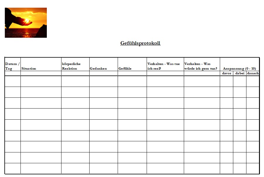 Grafik Gefühlsprotokoll